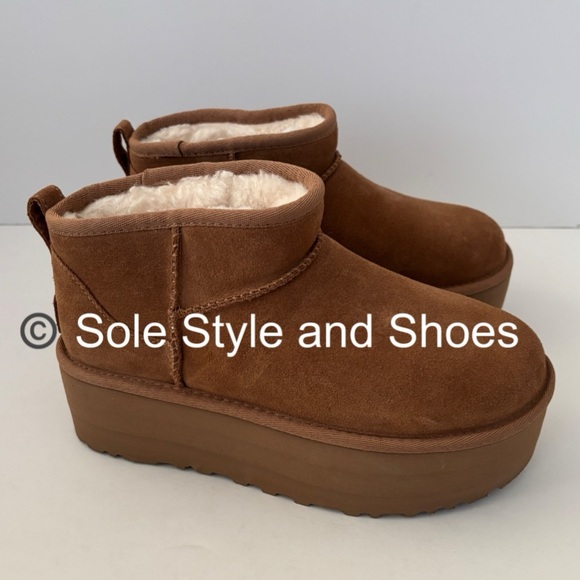 UGG Classic Ultra Mini Platform Boots Chestnut RETAIL $170 - Picture 15 of 15
